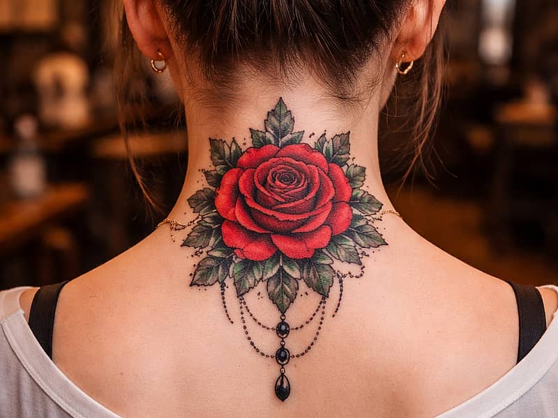 Tatuajes de rosas en estilos tradicional, blackwork y fine line